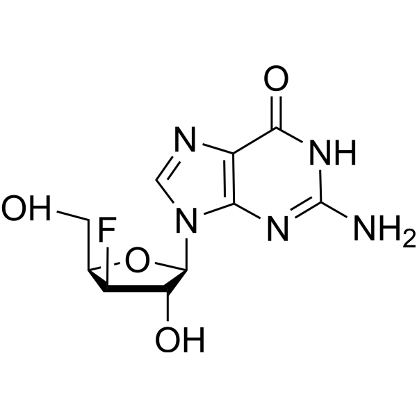 3’-Deoxy-3’-fluoro-xyloguanosine Structure