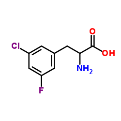 3-CHLORO-5-FLUORO-DL-PHENYLALANINE Structure