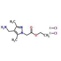 Ethyl [4-(aminomethyl)-3,5-dimethyl-1H-pyrazol-1-yl]acetate dihydrochloride Structure