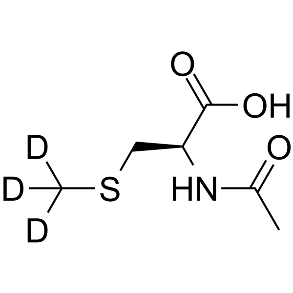 N-乙酰基-S-甲基-L-半胱氨酸-D3结构式