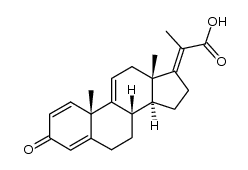3-Oxo-23,24-dinor-1,4,9(11),17(20)-cholatetraen-22-oic acid结构式