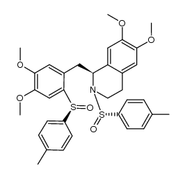 (1S)-1-[4,5-dimethoxy-2-[(S)-p-tolylsulfinyl]benzyl]-6,7-dimethoxy-2-((S)-p-tolylsulfinyl)-1,2,3,4-tetrahydroisoquinoline结构式