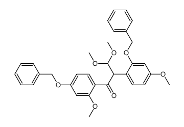 1-(4'-benzyloxy-2'-methoxyphenyl)-2-(2-benzyloxy-4-methoxyphenyl)-3,3-dimethoxypropan-1-one结构式