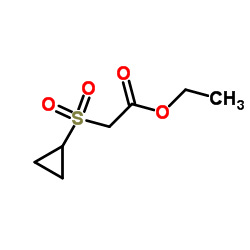 2-(环丙砜基)乙酸乙酯结构式
