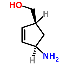 [(1S,4R)-4-Amino-2-cyclopenten-1-yl]methanol Structure