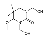 tetrahydro-1,3-bis(hydroxymethyl)-4-methoxy-5,5-dimethyl-1H-pyrimidin-2-one结构式