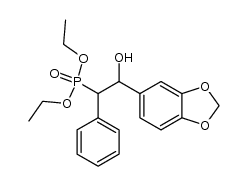 diethyl (2-(benzo[d][1,3]dioxol-5-yl)-2-hydroxy-1-phenylethyl)phosphonate Structure