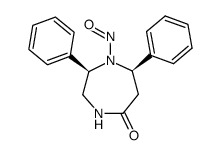 1-nitroso-r-2,c-7-diphenylhexahydro-1,4-diazepin-5-one Structure