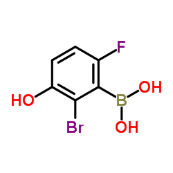 (2-Bromo-6-fluoro-3-hydroxyphenyl)boronic acid Structure
