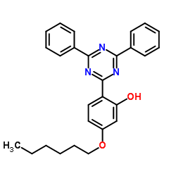 2-(4,6-Diphenyl-1,3,5-triazin-2-yl)-5-[(hexyl)oxy]-phenol Structure