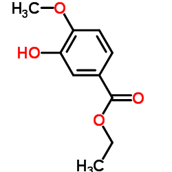 3-羟基-4-甲氧基苯甲酸乙酯结构式