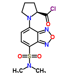 (S)-(-)-DBD-Pro-COCl [=(S)-(-)-4-(N,N-二甲氨基磺酰基)-7-(2-氯甲酰四氢吡咯-1-基)-2,1,3-苯并恶二唑]结构式