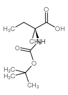 (S)-2-((tert-Butoxycarbonyl)amino)-2-methylbutanoic acid Structure