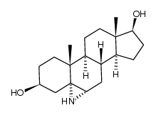 5β,6β-dihydro-1'H-azirino[5,6]-5α-androstane-3β,17β-diol Structure