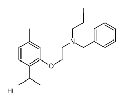 benzyl-(2-iodoethyl)-[2-(5-methyl-2-propan-2-ylphenoxy)ethyl]azanium,iodide Structure