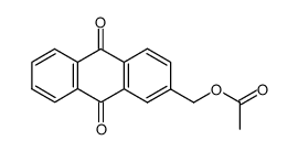 2-((ethanoyloxy)methyl)-9,10-anthracenedione Structure