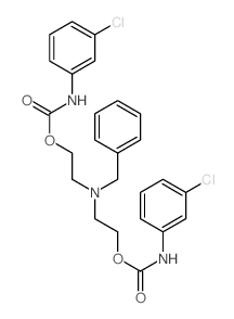 2-[benzyl-[2-[(3-chlorophenyl)carbamoyloxy]ethyl]amino]ethyl N-(3-chlorophenyl)carbamate结构式