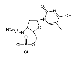 1-[(2R,4S,5S)-4-azido-5-(dichlorophosphoryloxymethyl)oxolan-2-yl]-5-methylpyrimidine-2,4-dione Structure