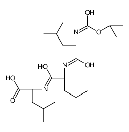 (2S)-4-methyl-2-[[(2S)-4-methyl-2-[[(2S)-4-methyl-2-[(2-methylpropan-2-yl)oxycarbonylamino]pentanoyl]amino]pentanoyl]amino]pentanoic acid Structure
