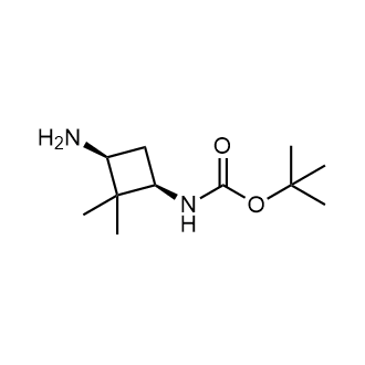((1R,3S)-3-氨基-2,2-二甲基环丁基)氨基甲酸叔丁酯结构式