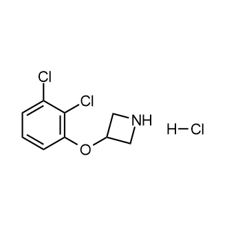 3-(2,3-二氯苯氧基)氮杂环丁烷盐酸盐结构式