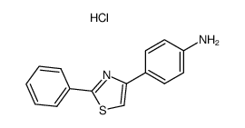 4-(p-aminophenyl)-2-phenylthiazole hydrochloride Structure