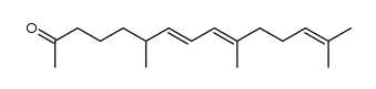 (7Ξ,9E)-6,10,14-trimethyl-pentadeca-7,9,13-trien-2-one结构式