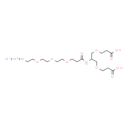 2-(Azido-PEG3-amido)-1,3-bis(carboxylethoxy)propane structure