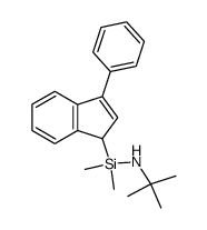 tert-Butyl-[dimethyl-(3-phenyl-1H-inden-1-yl)-silanyl]-amine结构式