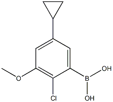 2-Chloro-3-methoxy-5-cyclopropylphenylboronic acid Structure