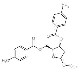 1-甲氧基-2-脱氧-2-氟-3,5-二苯甲酰基-L-阿拉伯呋喃糖苷结构式
