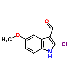 2-Chloro-5-methoxy-1H-indole-3-carbaldehyde结构式