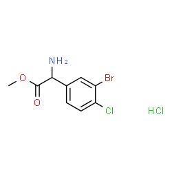 2-氨基-2-(3-溴-4-氯苯基)乙酸甲酯盐酸盐结构式