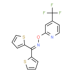 METHANONE, DI-2-THIENYL-, O-[4-(TRIFLUOROMETHYL)-2-PYRIDINYL]OXIME Structure