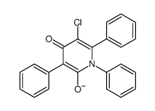 5-chloro-4-oxo-1,3,6-triphenylpyridin-2-olate结构式