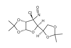 3-chloro-3-deoxy-1,2:5,6-di-O-isopropylidene-3-C-nitroso-α-D-glucofuranose Structure