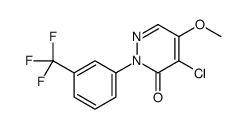 4-chloro-5-methoxy-2-[3-(trifluoromethyl)phenyl]pyridazin-3-one Structure