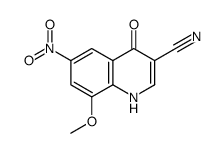 4-羟基-8-甲氧基-6-硝基-3-喹啉甲腈结构式