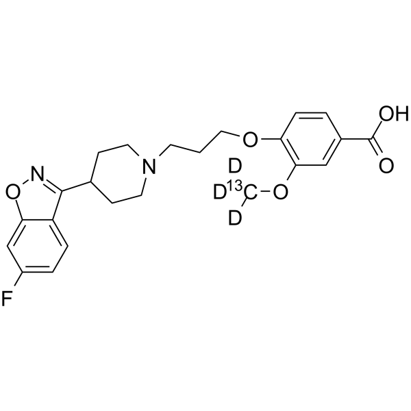 Iloperidone metabolite P95-13C,d3结构式