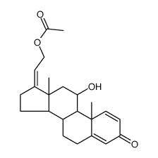 (17Z)-11beta,21-Dihydroxypregna-1,4,17(20)-trien-3-one 21-acetate结构式