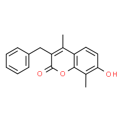 3-Benzyl-7-hydroxy-4,8-dimethyl-2H-chromen-2-one Structure