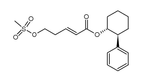 (1R,2S)-trans-2-phenyl-1-cyclohexyl (E)-5-[(methylsulfonyl)oxy]-2-pentenoate Structure