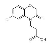 6-氯-2,3-二氢-3-氧代-4H-1,4-苯并噁嗪-4-丙酸结构式