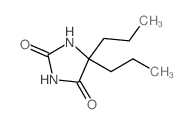 2,4-Imidazolidinedione,5,5-dipropyl- Structure