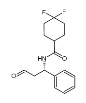 4,4-DIFLUORO-N-((1S)-3-OXO-1-PHENYLPROPYL)CYCLOHEXANE-1-CARBOXAMIDE Structure