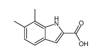 6,7-二甲基-1H-吲哚-2-羧酸结构式