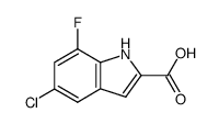 5-Chloro-7-fluoro-1H-indole-2-carboxylicacid Structure