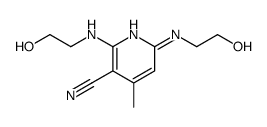 2,6-双(2-羟基乙基氨基)-4-甲基烟腈结构式