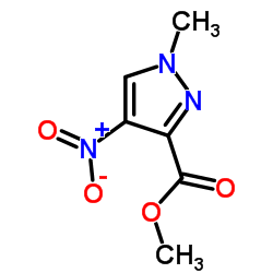 1-甲基-4-硝基吡唑-3-羧酸乙酯结构式
