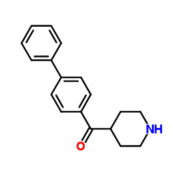 [1,1'-联苯] -4-基(哌啶-4-基)甲酮结构式